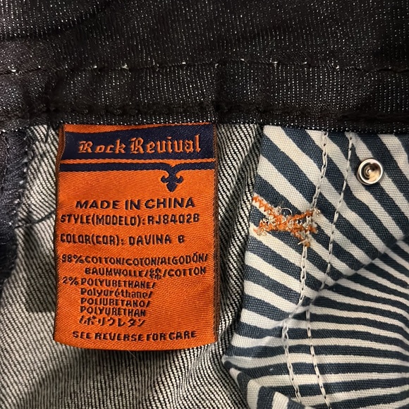 NWT rare Rock Revival jeans size 30” waist with 33” inseam as shown in pic - Picture 9 of 12